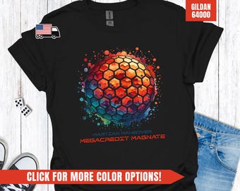 Mars Makeover Megacredit Magnate Shirt for Boardgamer, Planet Terraforming T-Shirt for Board Game Fan Gift, Tabletop Game Night Tee