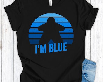 Camiseta "Im Blue Meeple", Camiseta de juego de mesa, Camiseta Blue Player Meeple, Camiseta para jugadores de juegos de mesa, Camiseta para noche de juegos, Regalo para jugadores de mesa, Divertido juego de mesa
