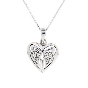 Celtic Knot Heart Sterling Silver Pendant Necklace 18&quot; | Jewelry Trends
