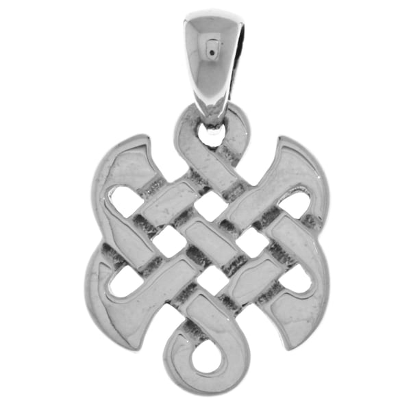 Pendentif en argent sterling avec noeud d'amour celtique Outlander tendance