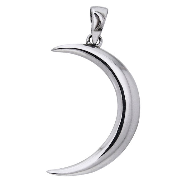 Waxing Moon Pendant Etsy
