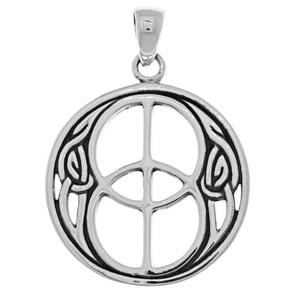 Jewelry Trends Celtic Chalice Well Symbol Sterling Silver Pendant