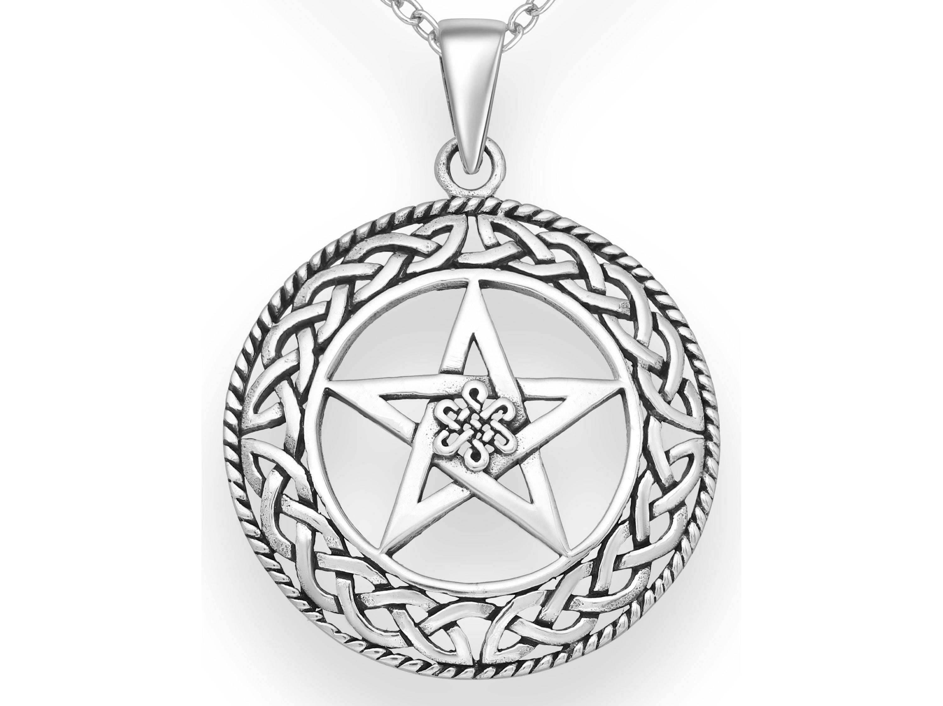 Jewelry Trends Pentacle Star Celtic Knot Sterling Silver Pendant ...