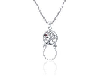 Jewelry Trends Sterling Silver Tree of Life Charm Holder Keepsake Pendant Necklace 18"
