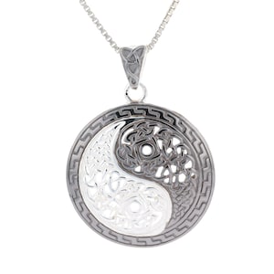 Yin Yang Celtic Knot Sterling Silver Pendant Necklace 18&quot; by Courtney Davis Art | Jewelry Trends