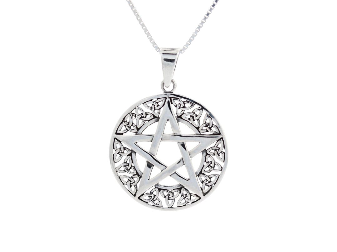 Jewelry Trends Pentacle Star Celtic Knot Sterling Silver Pendant ...