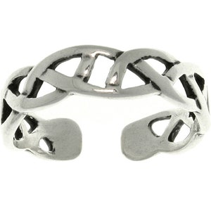 Celtic Knot Symbol Sterling Silver Toe Ring Adjustable-Size | Jewelry Trends
