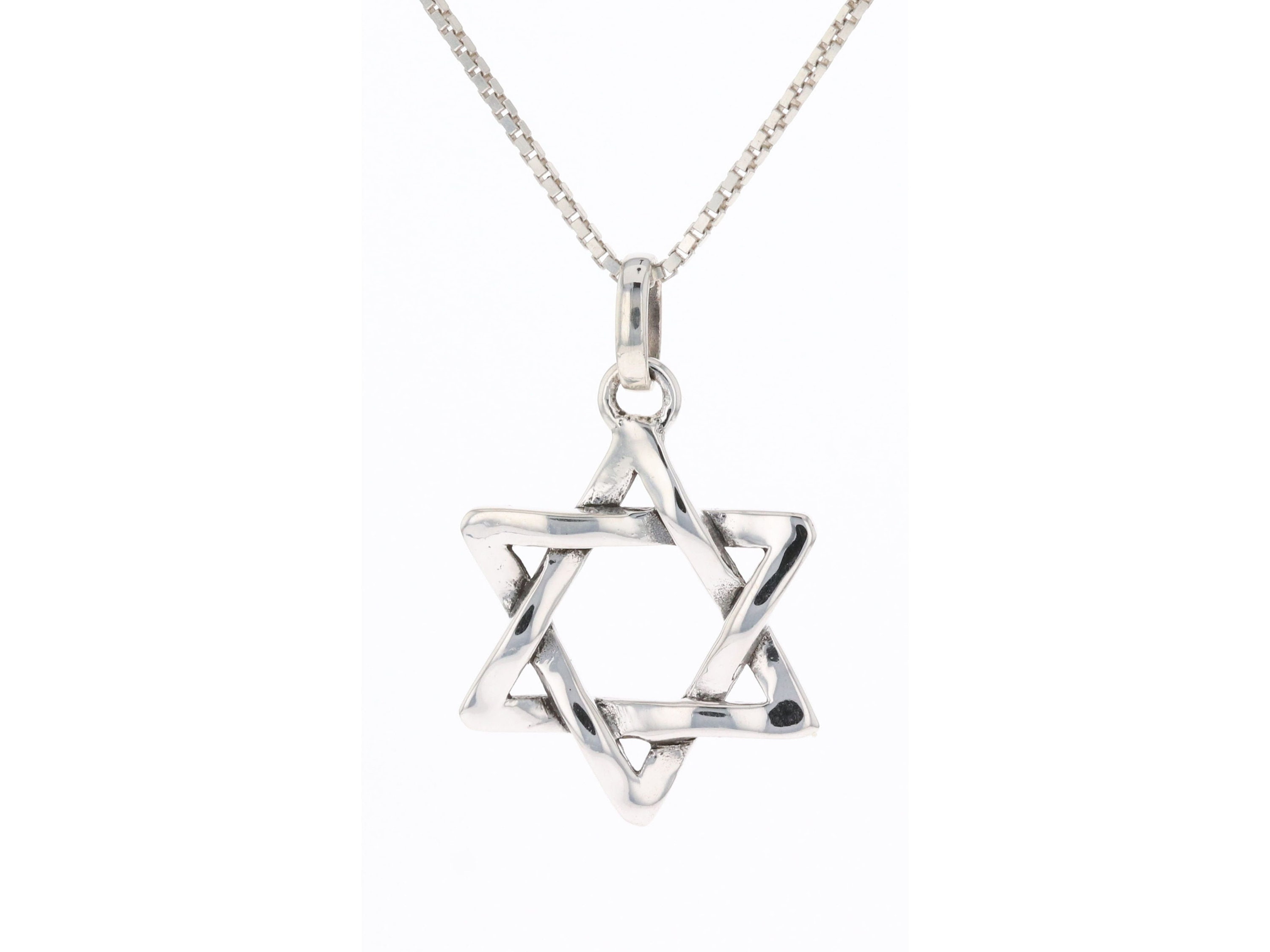 Navy Blue Star of David Necklace Interlaced Crystal Necklace Navy Blue Star of David Necklace Interlaced Crystal Necklace