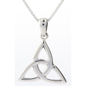 Celtic Triquetra Trinity Knot Sterling Silver Pendant Necklace 18" | Jewelry Trends