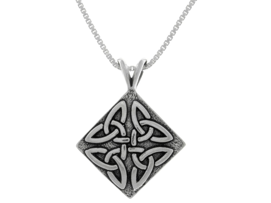 Jewelry Trends Sterling Silver Celtic Trinity Knot Pendant With 18 Inch ...