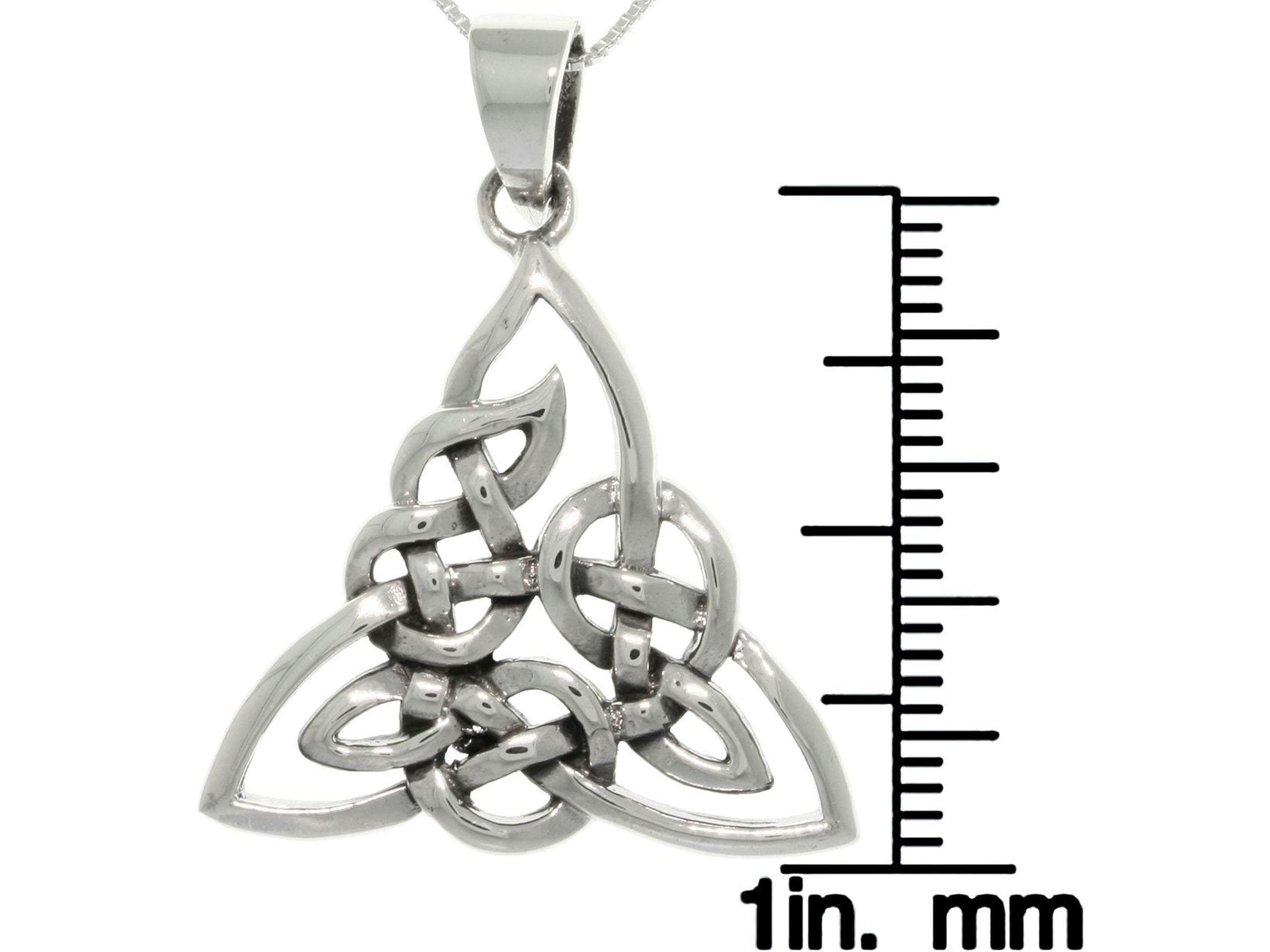 Jewelry Trends Sterling Silver Celtic Triangle Trinity Knot Pendant ...
