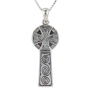 Celtic Cross Sterling Silver Pendant Necklace 18&quot; | Jewelry Trends