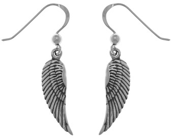Jewelry Trends Guardian Angel Wings Sterling Silver Dangle Earrings Religious Jewelry