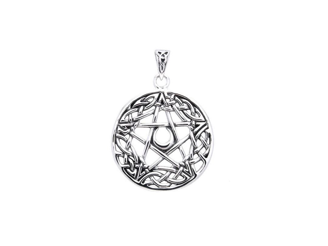Jewelry Trends Celtic Pentacle Star Protection Sterling Silver Pendant ...