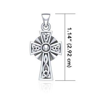 Celtic Cross Trinity Knot Sterling Silver Pendant Necklace 18 ...