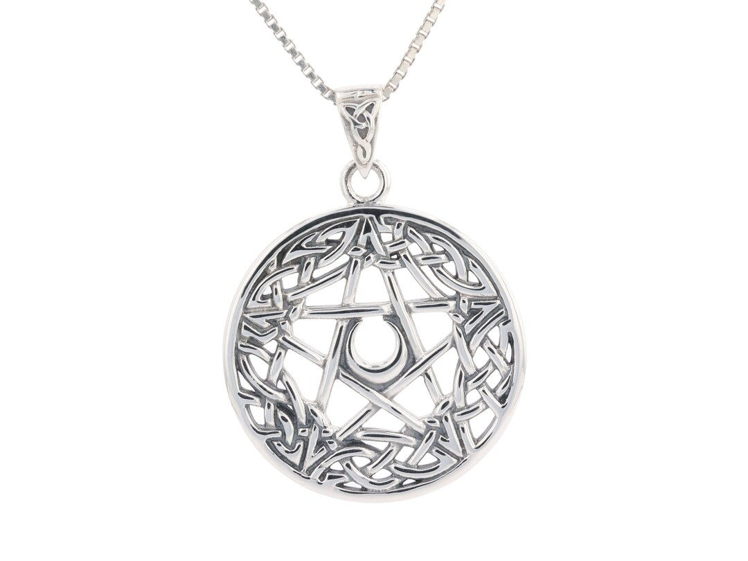 Jewelry Trends Celtic Pentacle Star Protection Sterling Silver Pendant ...
