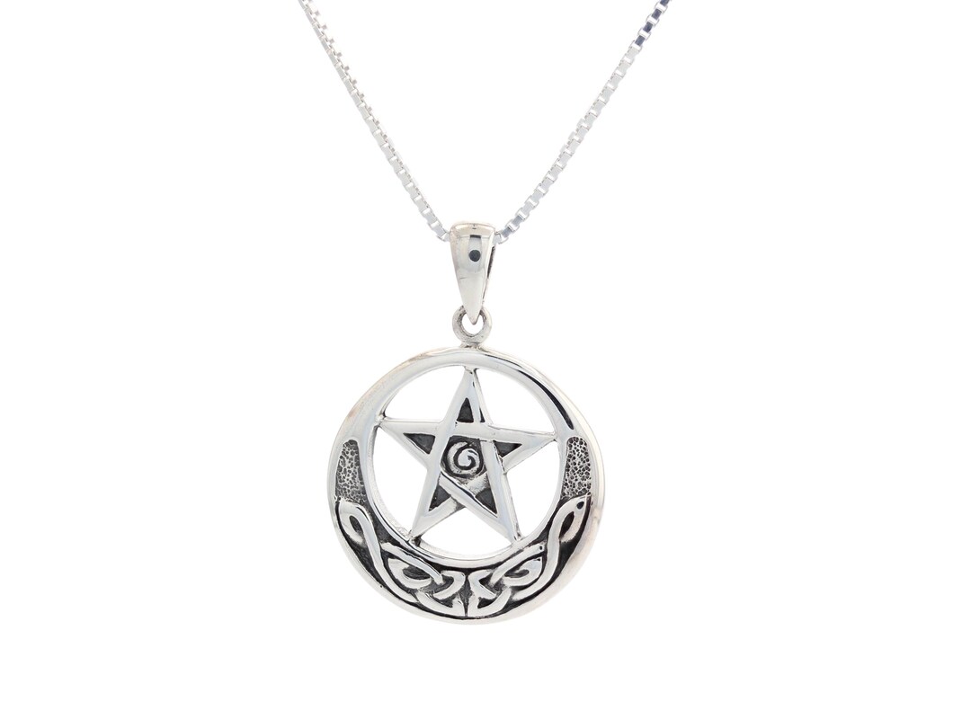Celtic Star Pentacle Sterling Silver Pendant Necklace 18" | Jewelry ...