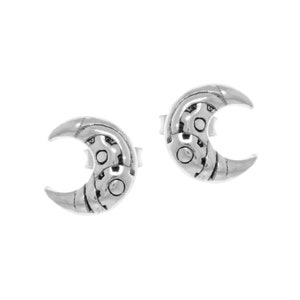 Petite Crescent Moon Sterling Silver Stud Earrings | Jewelry Trends