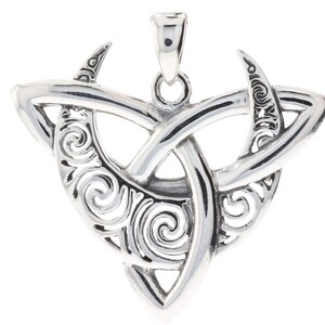 Jewelry Trends Celtic Triquetra Moon Goddess Trinity Knot Sterling ...