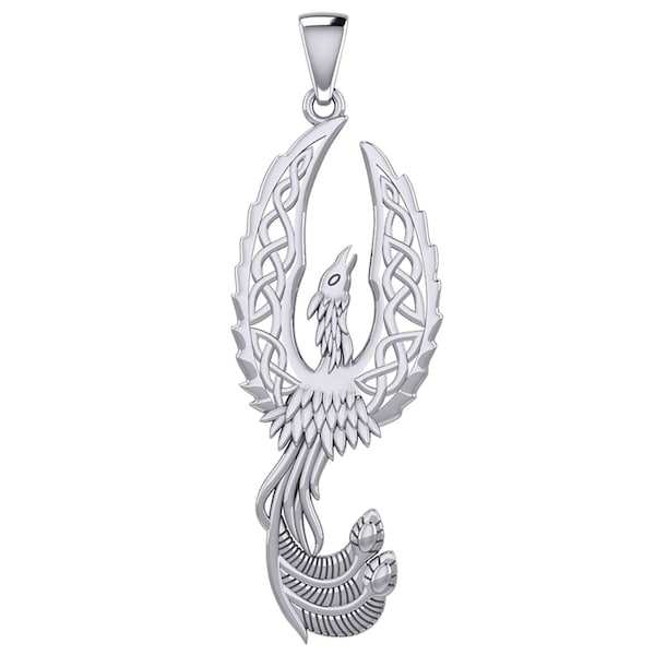 Jewelry Trends Celtic Mythical Phoenix Sterling Silver Pendant