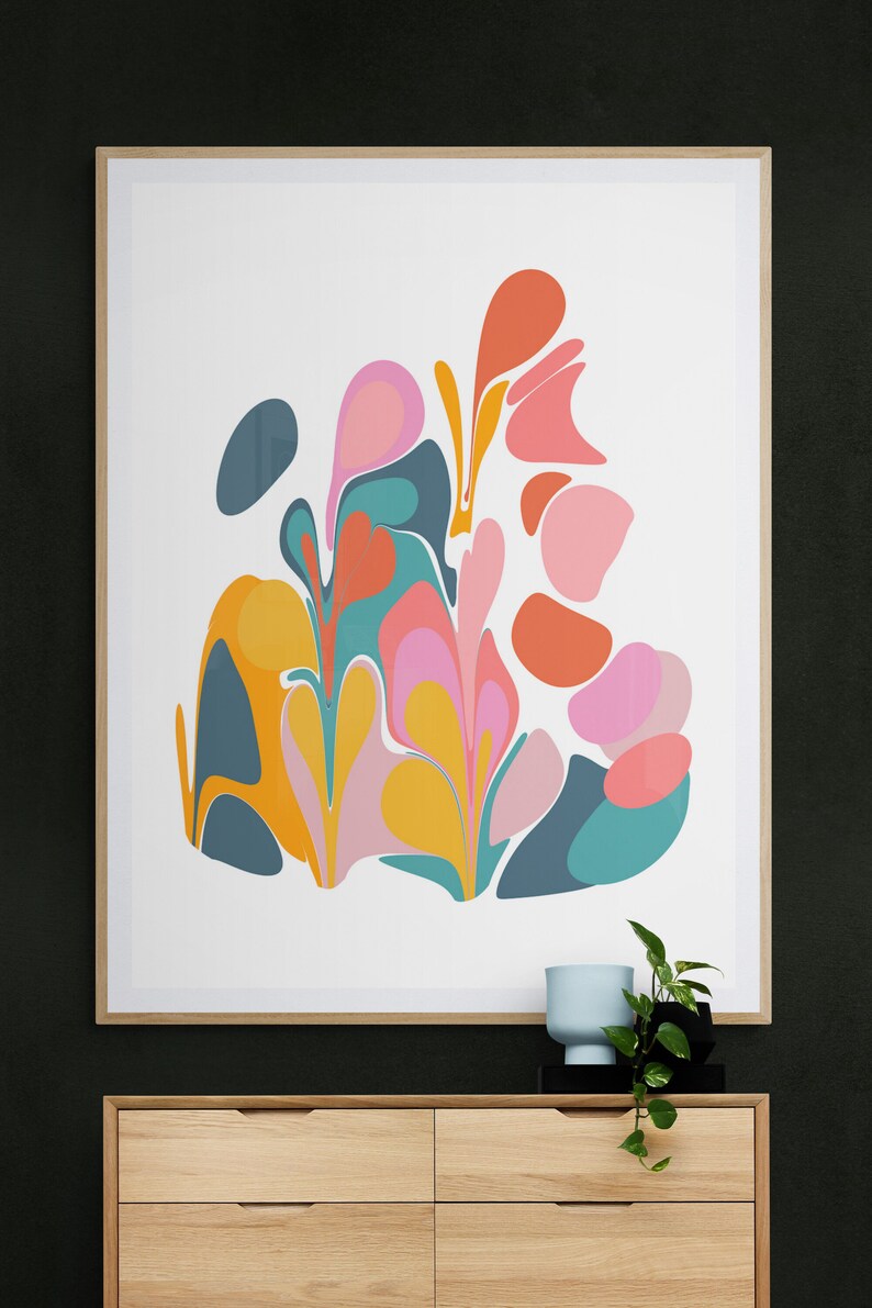 Colorful Abstract Art Pretty Wall Art Printable Instant Etsy