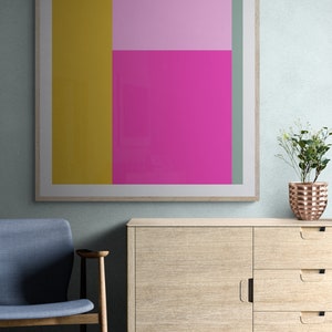Geometric Modern Color Block Art, Graphic Art Print, Printable Colorful Wall Decor, Bold Scandinavian Poster, Bright Artwork image 9