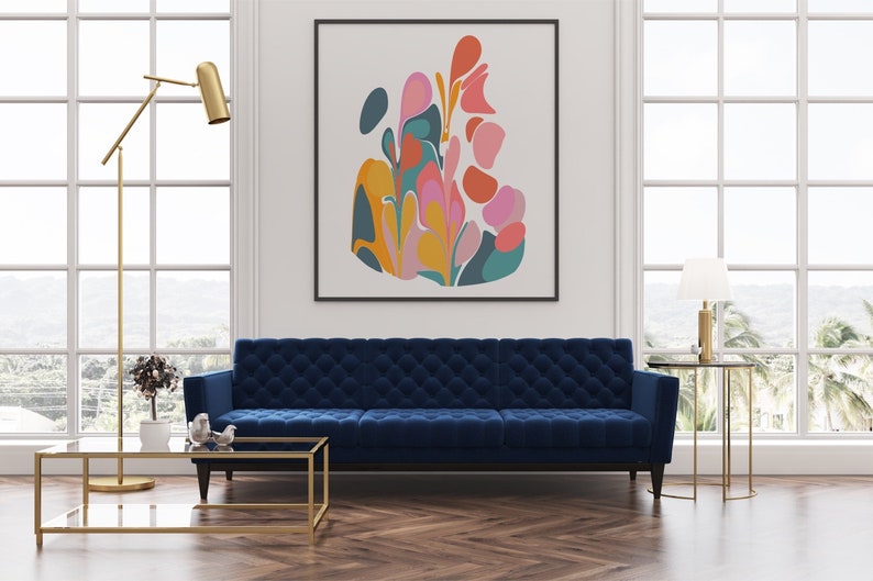 Colorful Abstract Art Pretty Wall Art Printable Instant Etsy