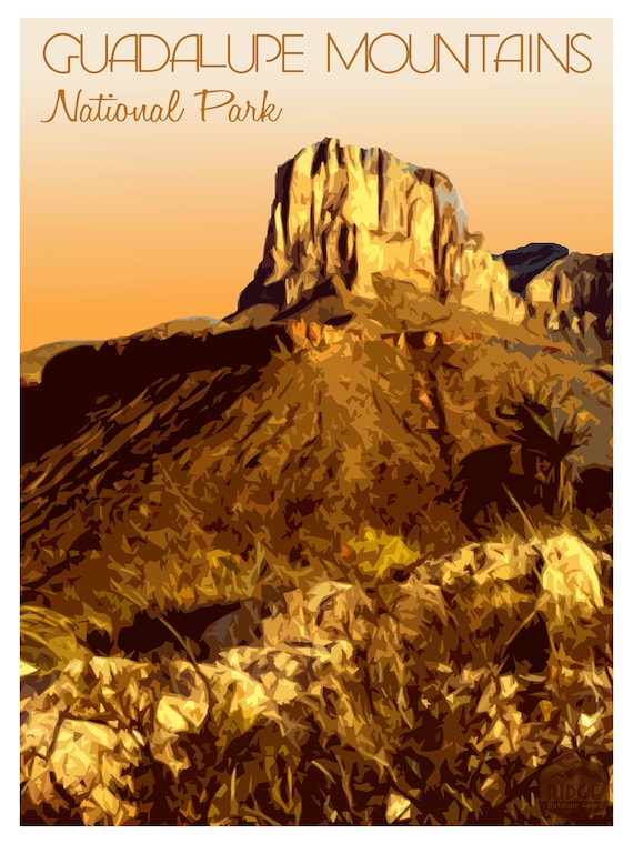Guadalupe Mountains National Park Poster Subpar Parks Poster