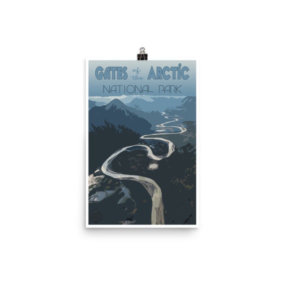 Gates of the Arctic National Park WPA-Style Vintage Travel Poster 12x18 Alaska