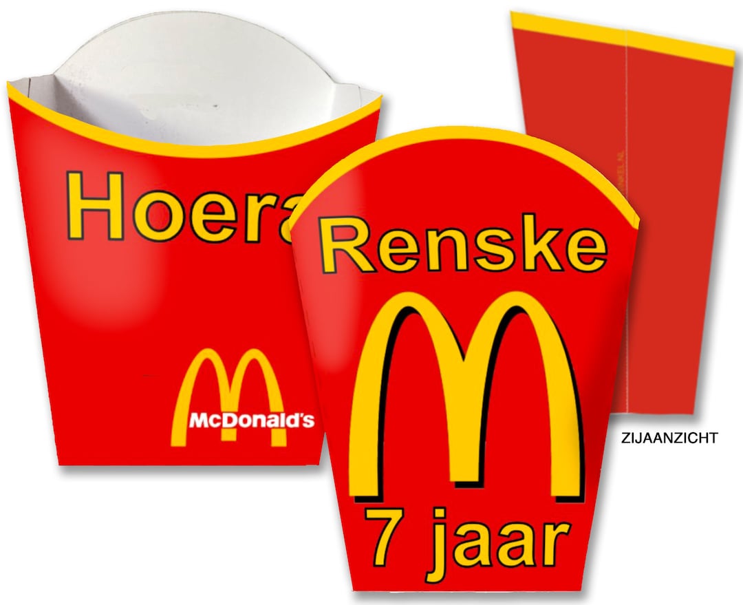Frietbakje Traktatie Printable Mcdonalds digitaal Bestand - Etsy