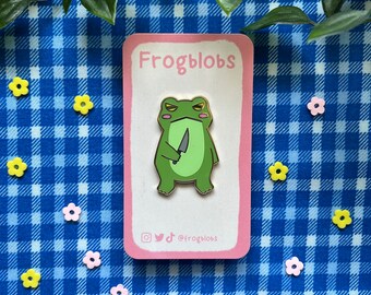 Knife Frog Hard Enamel Pin | Cute Frog with Knife Enamel Pin