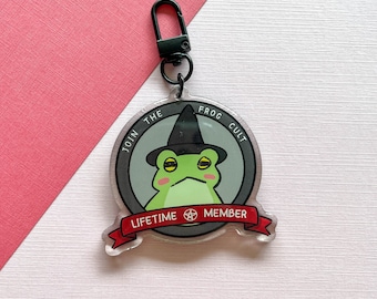 Frog Cult Acrylic Keychain: Double Sided Epoxy Charm