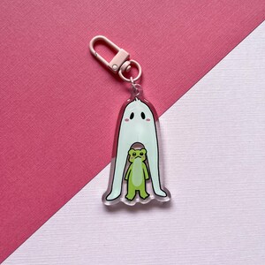 Fresno Nightwalker met kikker sleutelhanger | Acryl Frog Cryptid Cute Butt-sleutelhangers
