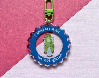 Gluten Intolerant Frog Acrylic Keychain