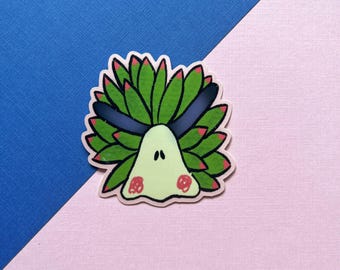 Leafyblob Sticker | Cute Sea Slug Diecut Vinyl Leafy Glossy Sticker