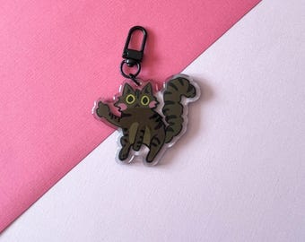 No Bullshit Cat Keychain