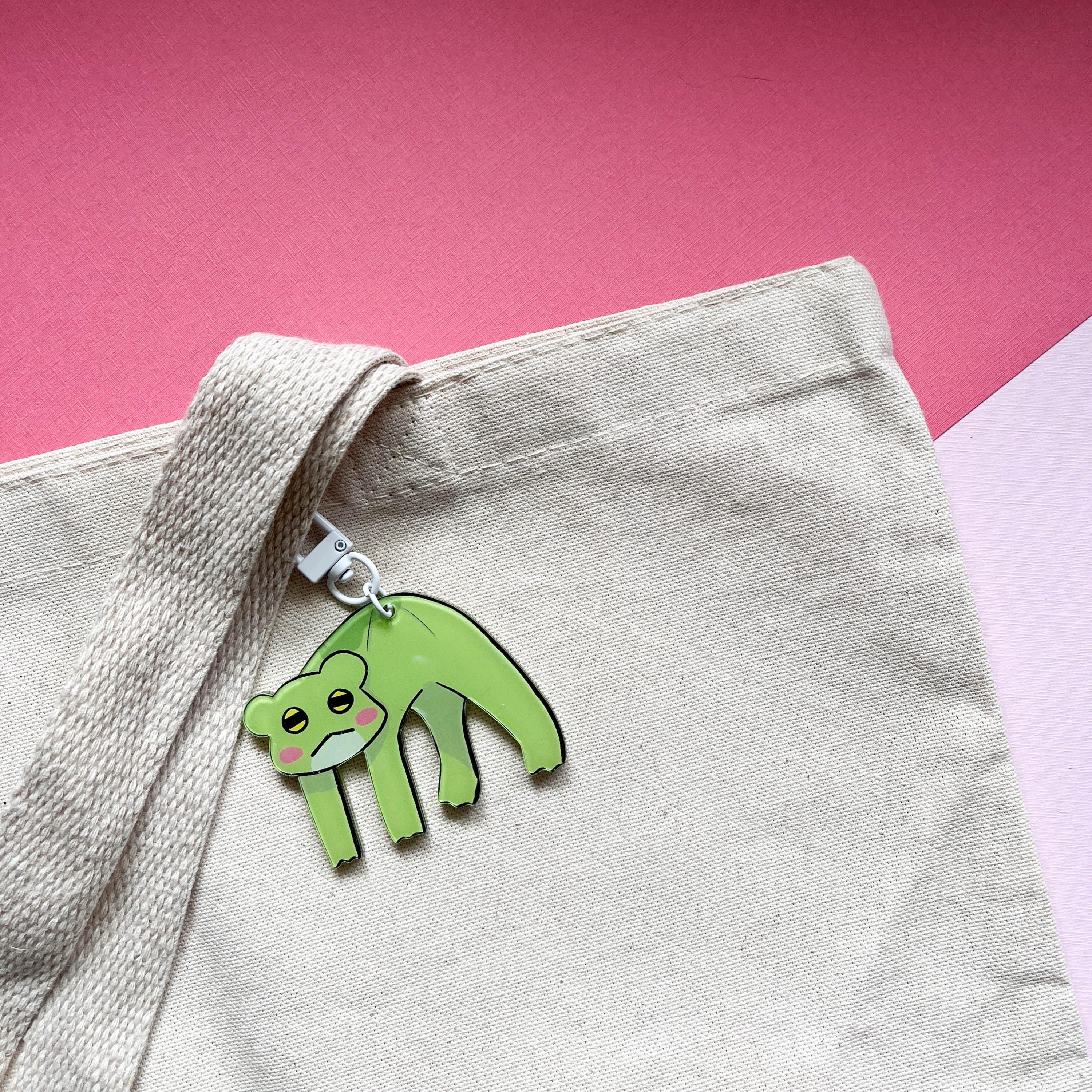 Dangling Frogblob Keychain | Cute Tree Frog Butt Epoxy Diecut Acrylic ...