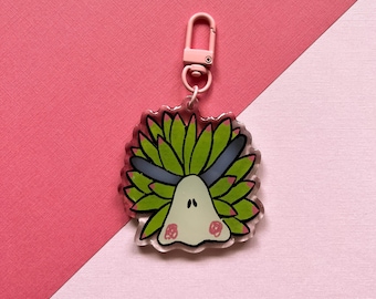 Leafyblob Keychain | Cute Leafy Sheep Sea Slug Acrylic Keychain
