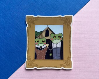 American Frogthic Sticker