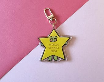 Worlds Okayest Frog Keychain
