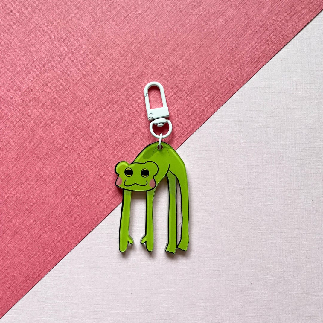 Dangling Treeblob Keychain | Cute Tree Frog Butt Epoxy Diecut Acrylic ...