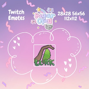 1 Pixel Lurk Cocoon Emote | Pixel Twitch Channel Points | Pixel Twitch Sub Badges