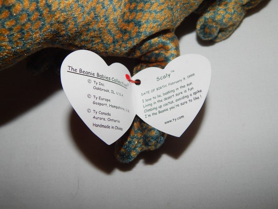 Ty Beanie Baby Retired Scaly The Dragon 1999 Ty Beanie Baby Retired Scaly The Dragon 1999