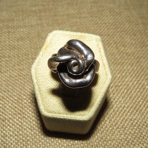 Vintage Sterling Silver Large Flower Electroform Ring Size 7 Israel