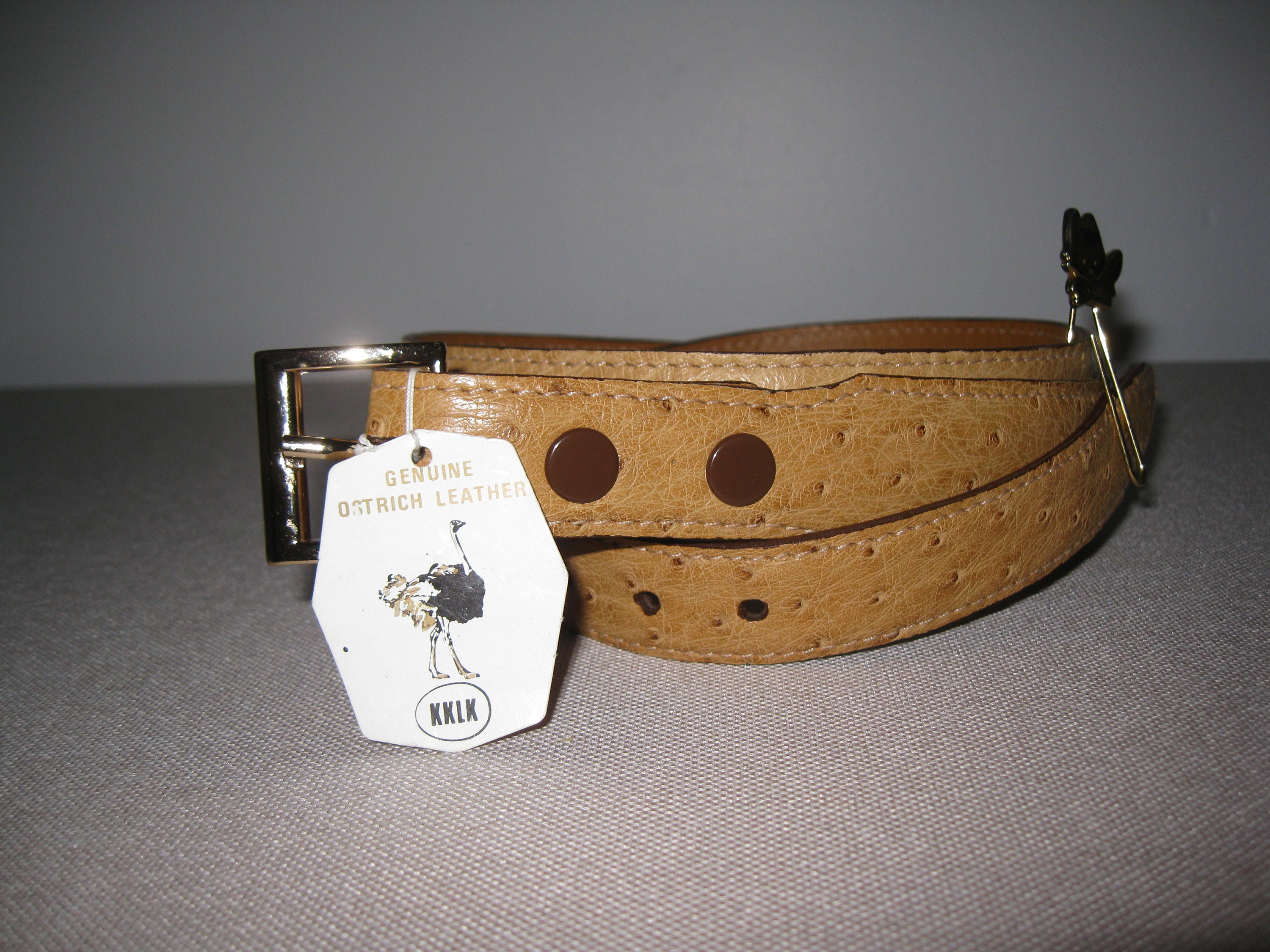 South African Ostrich Skin Belt