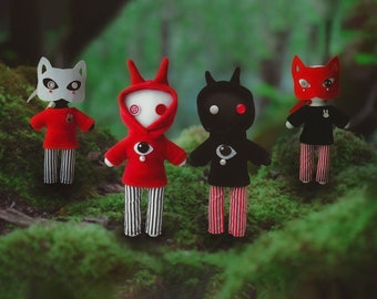 Magical Forest Spirits for Protection - Modern Witch Ritual Art Doll