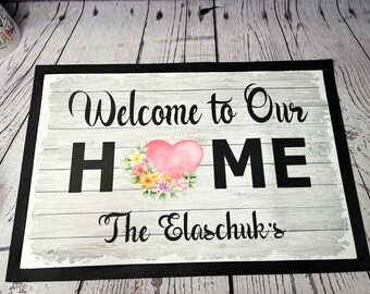 Personalized Welcome to Our Home Door/Entrance Mat