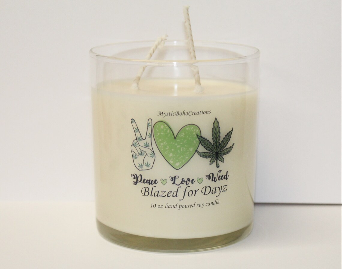420 soy candles stoner candle cannabis 420 decor 420 gift Etsy