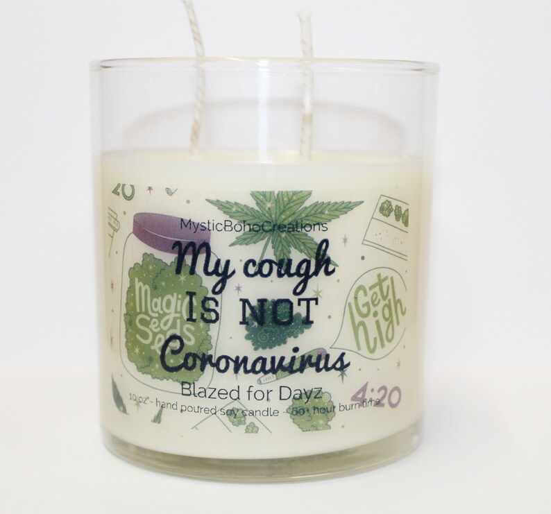 420 soy candles stoner candle cannabis 420 decor 420 gift Etsy