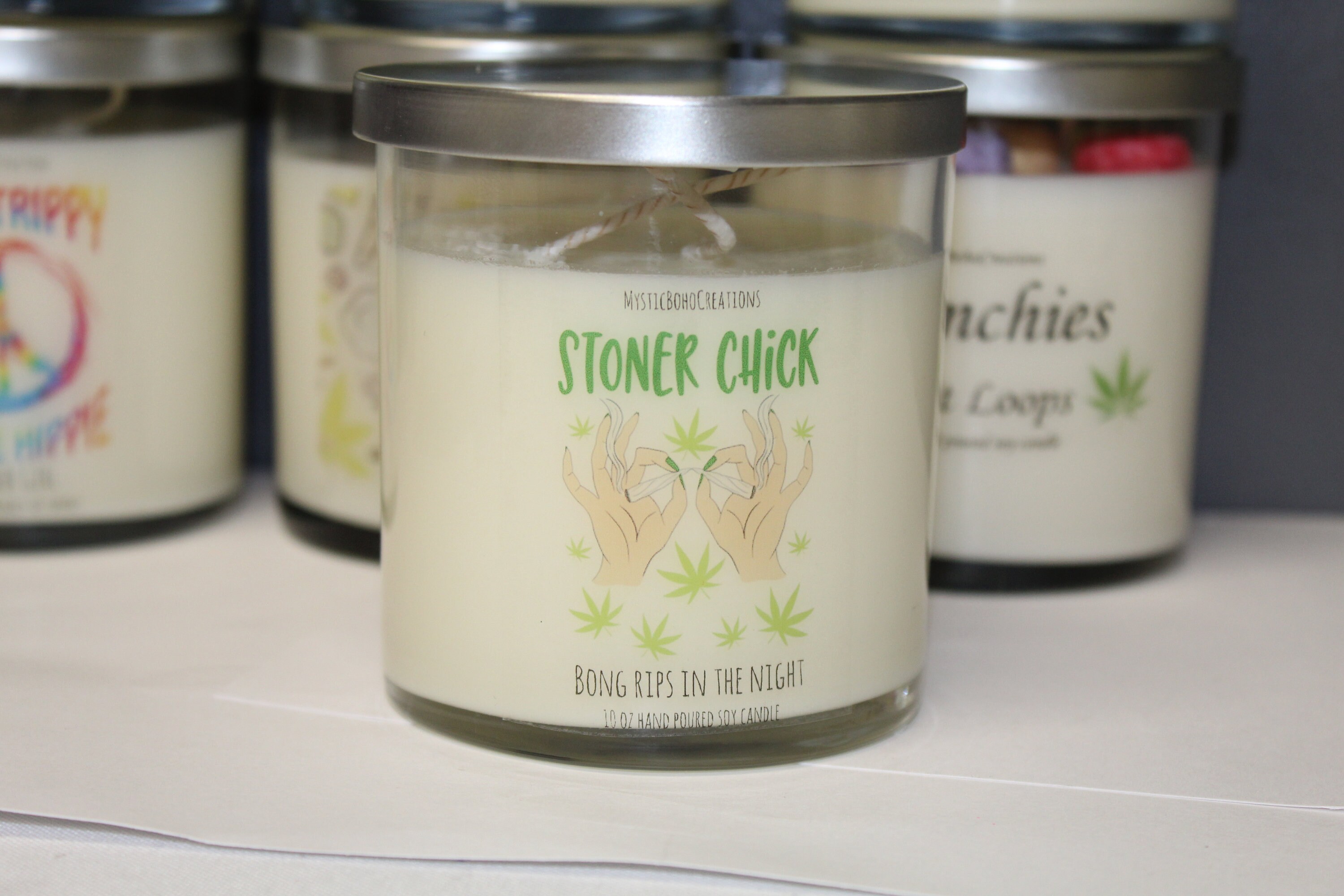 Stoner girl 420 soy candles stoner candle cannabis 420 Etsy